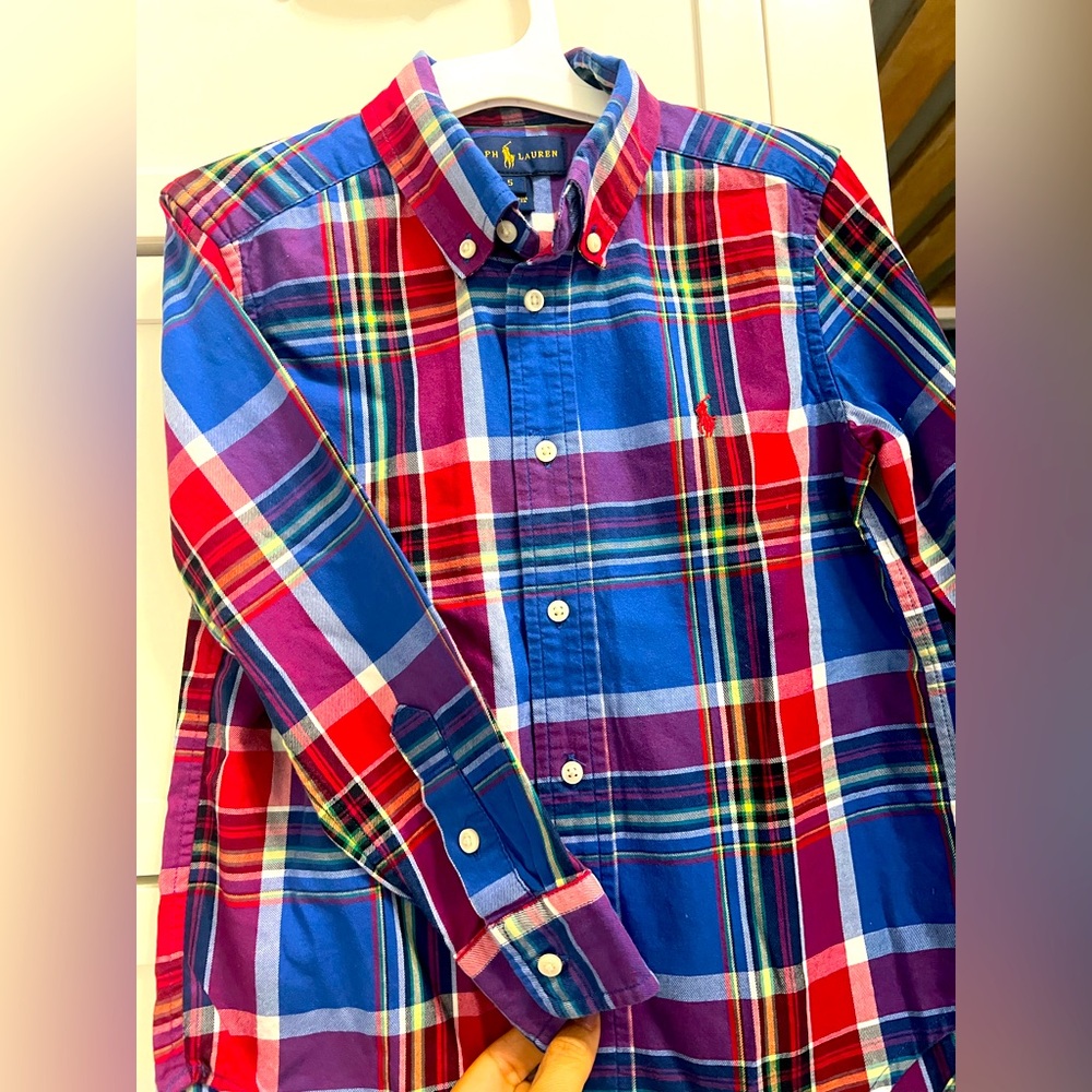 Ralph Lauren Plaid Button Down Little Boy (Kids) Shirt